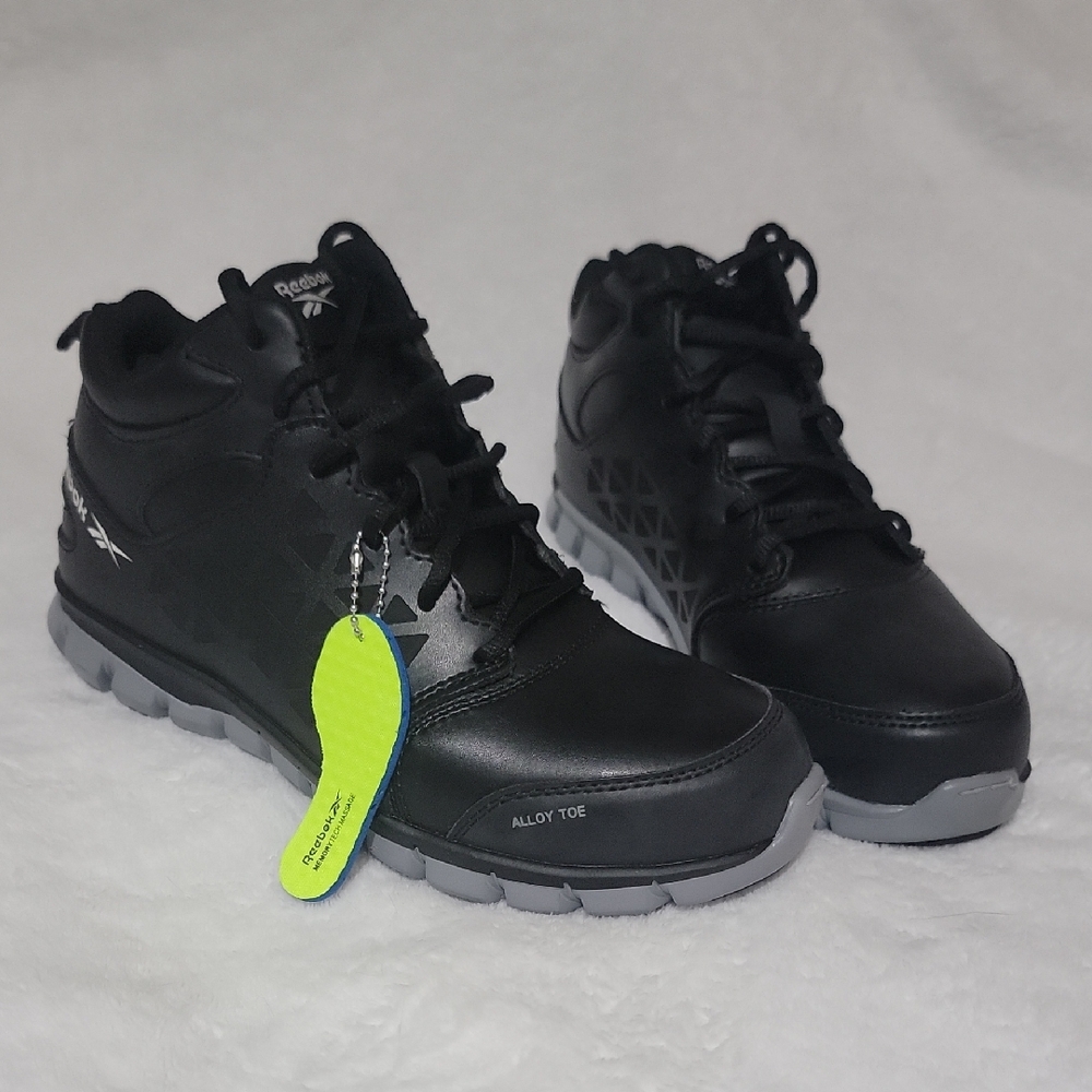 Reebok Black Work Sneakers with Grey Soles